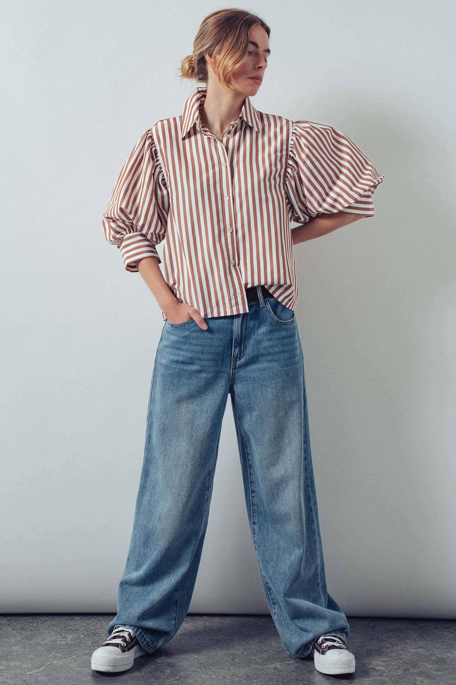 Western Boho Drop Waist Blouse