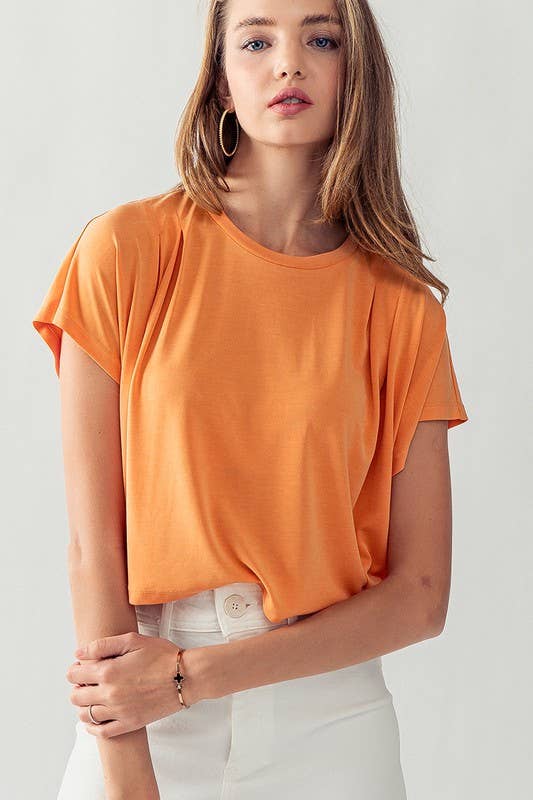 Urban Daizy Cap Sleeve Round Neck Soft Casual Tee Mint T-Shirt - Women's (UDZ-TP-00556) – alternate view 4