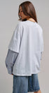 Urban Daizy Oversized Faux Layered Mixed Media Shirt Red Tunic - Women's (UDTP1445-Red) – alternate view 22