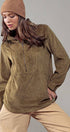 Urban Daizy Corduroy Funnel Neck Half Zip Pullover Top Black Tunic - Women's (UDZ-OT-00138) – alternate view 11