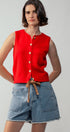 Urban Daizy Relaxed Button-Front Knit Sleeveless Top Black Sweater Vest - Women's (UDZ-SK-00127) – alternate view 13