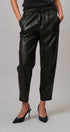 Faux Leather Drawstring Jogger Pants in BLACK - Women's Casual Pants | Urban Daizy