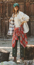 Reversible Corduroy Flannel Plaid Shacket Western for Women in CREAM - Women's Jackets & Blazers | Urban Daizy