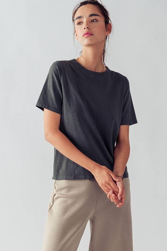 Urban Daizy Bray Classic Fit Crew Neck Tee Powered-Blue T-Shirt - Women's (UDZ-TP-00561) – alternate view 2