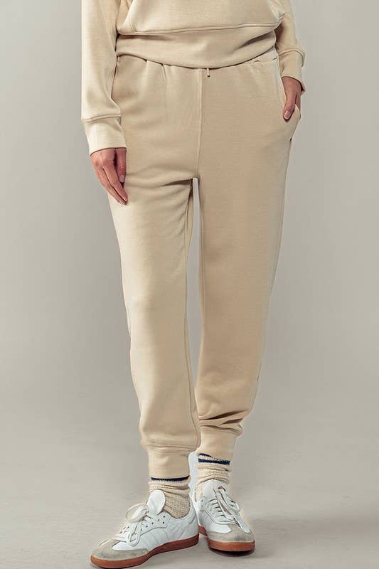 High-Rise Elastic Waistband Jogger Pants