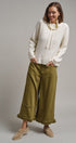 Ribbed Funnel Neck Knit Sweater in IVORY - Women's Sweaters | Urban Daizy