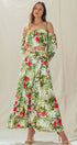 Urban Daizy Off Shoulder Crop Top with Floral Maxi Skirt White Top & Skirt Set - Women's (UDZ-AC-00238) – alternate view 6
