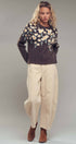 Urban Daizy Daisy Embossed 3D Floral Knit Sweater Brown Knit Sweater - Women's (UDZ-KN-00653) – alternate view 7