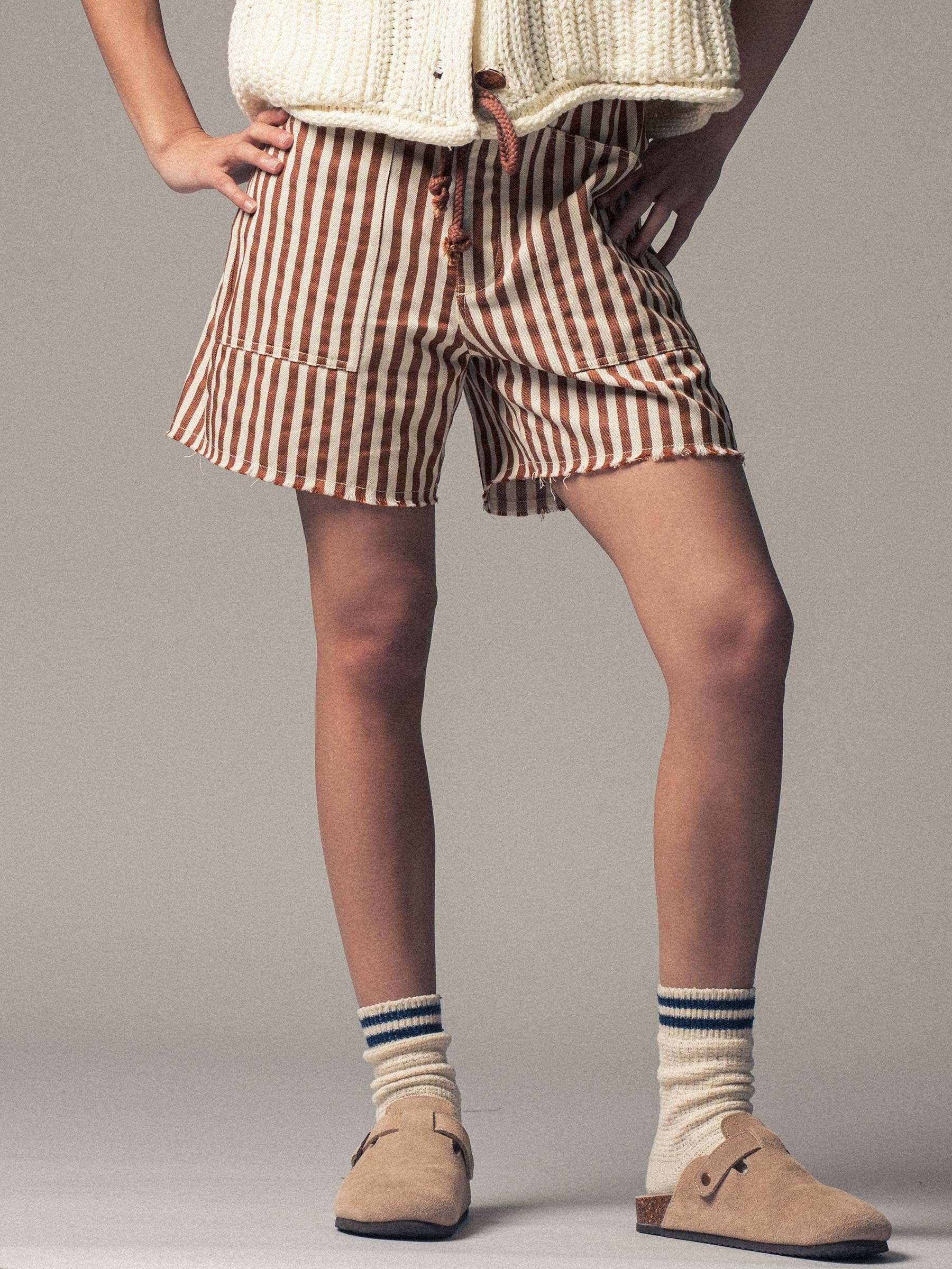 Urban Daizy Striped High-Rise Denim Shorts Blue Shorts - Women's (UDZ-DR-00389) – alternate view 22