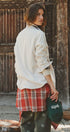 Reversible Corduroy Flannel Plaid Shacket Western for Women in CREAM - Women's Jackets & Blazers | Urban Daizy