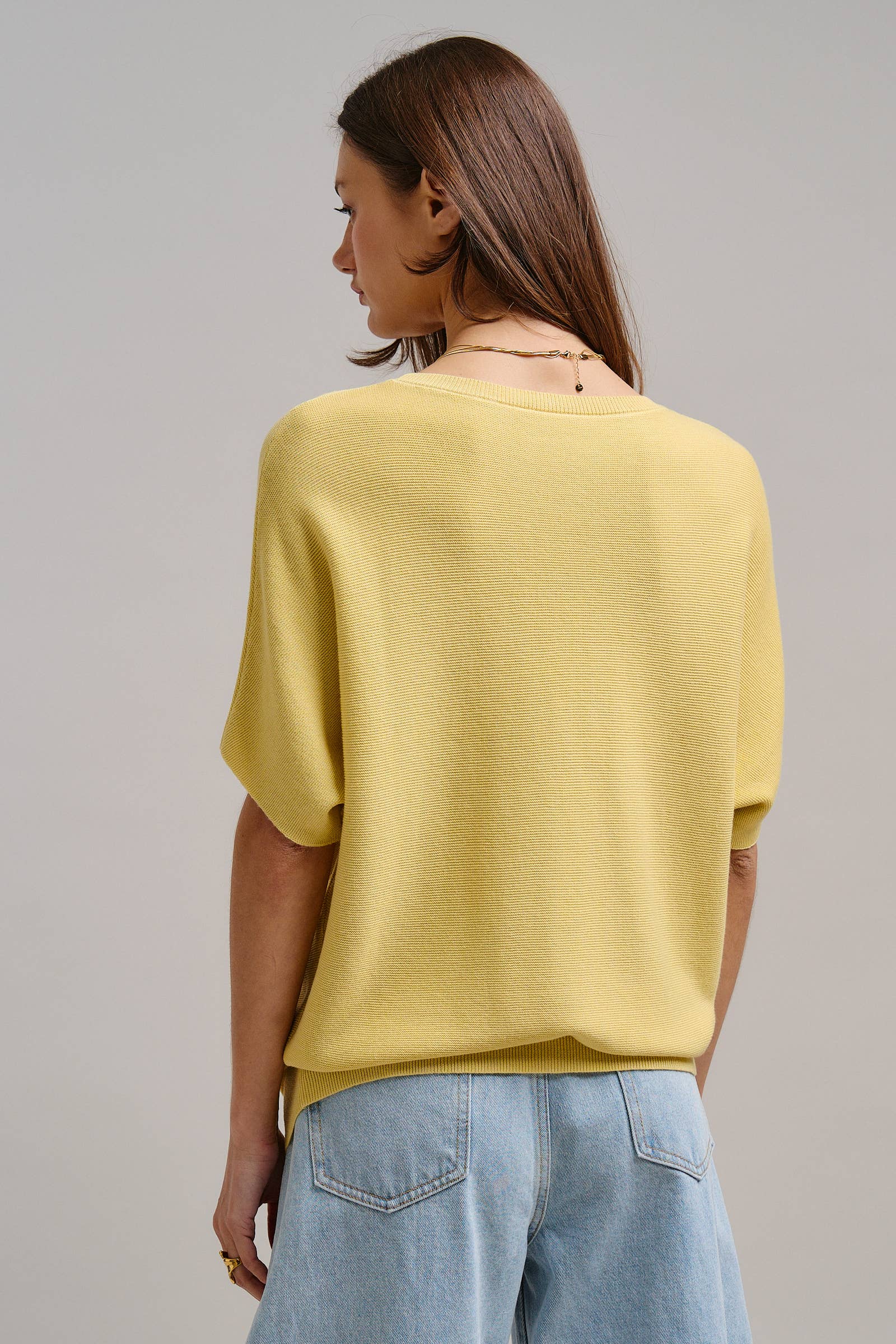 Relaxed Dolman Sleeve Knit Sweater Top