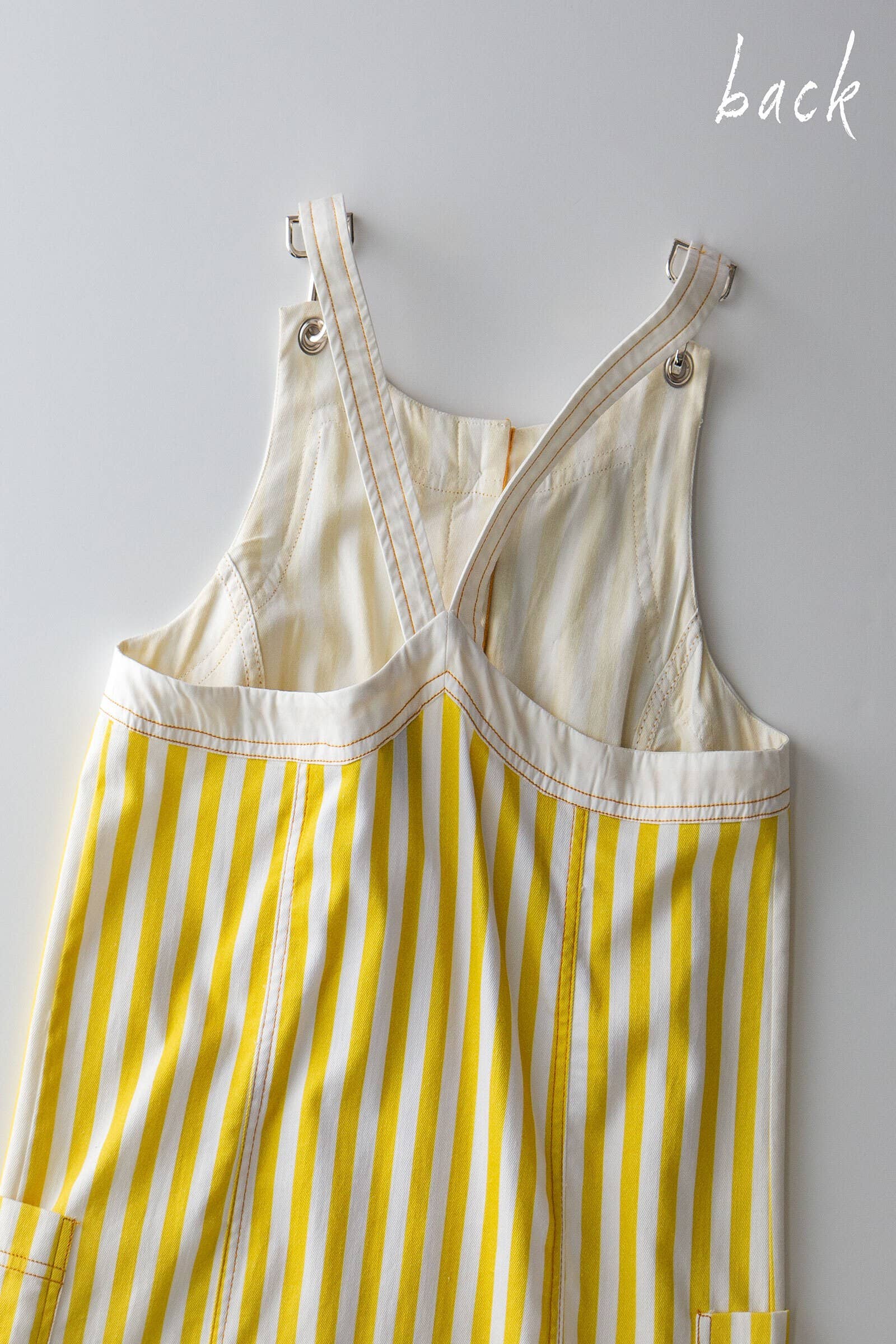 Urban Daizy Sunshine Stripe Overall Dress Blue Overalls - Women's (UDZ-AC-00159) – alternate view 16
