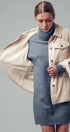 Urban Daizy Oversized Sherpa Lined Corduroy Shacket Beige Shirt Jacket Shacket - Women's (UDZ-OT-00163) – alternate view 5