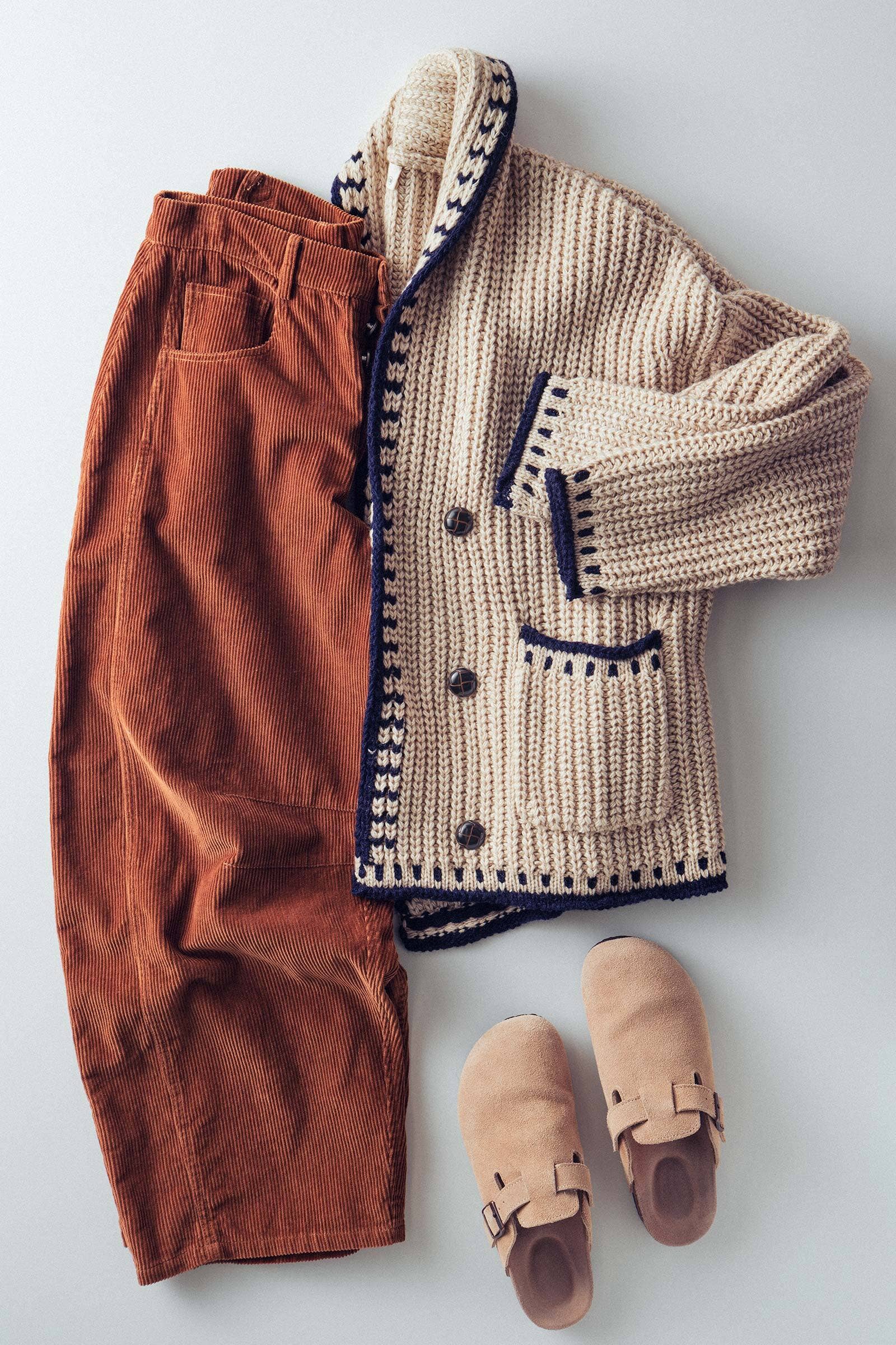 Urban Daizy Chunky Knit Oversized Contrast Cardigan Taupe Cardigan - Women's (UDZ-TP-00814) – alternate view 10