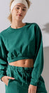 Urban Daizy Mineral Wash Mock Neck Crop Sweatshirt Black Sweatshirt - Women's (UDZ-KN-00191) – alternate view 22
