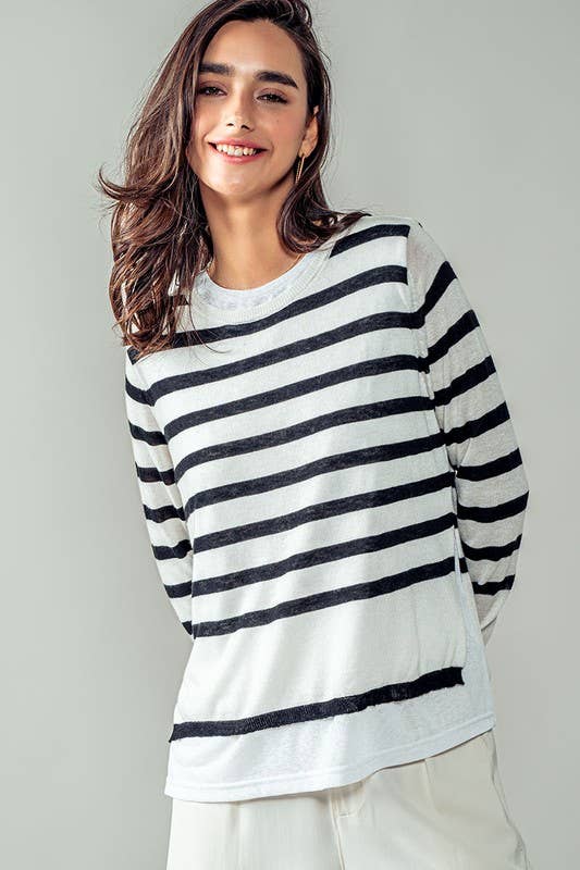Urban Daizy Elegant Crew Neck Long Sleeve Relaxed Fit Casual Sweater Top Mocha Knit Top - Women's (UDZ-TP-00367) –…
