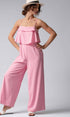 Urban Daizy Ruffled Bodice Wide Leg Jumpsuit Pink Jumpsuit - Women's (UDZ-JR-00021) – alternate view 20