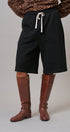 Cotton Fleece Drawstring Sweat Shorts in BLACK - Women's Casual Shorts | Urban Daizy