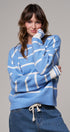 Cloud Nine Fuzzy Stripe Sweater in IVORY BLUE - Women's Sweaters | Urban Daizy
