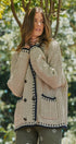 Chunky Knit Cardigan Sweater with Stitch Looks in TAUPE	 - Women's Cardigans & Shrugs | Urban Daizy