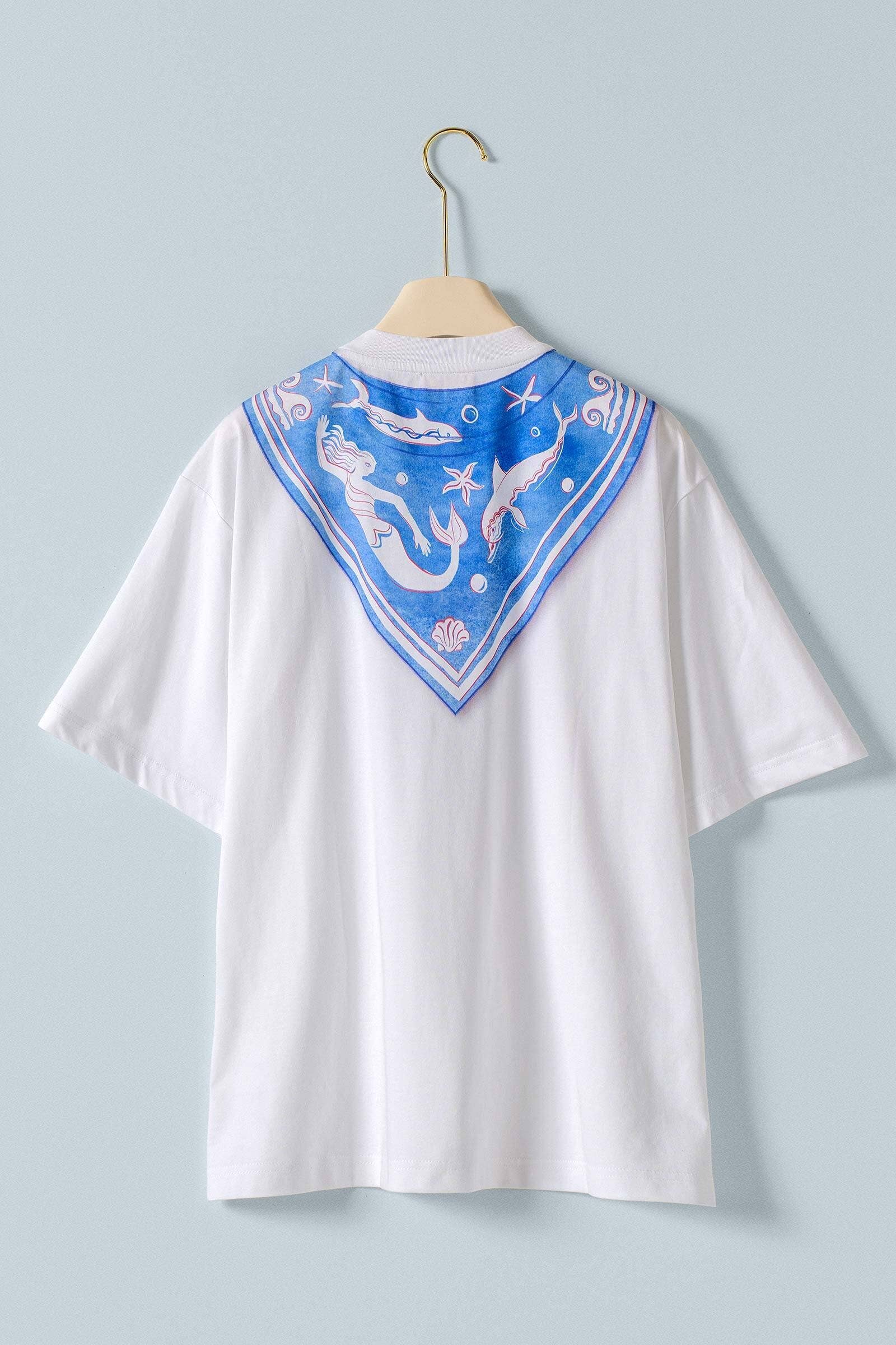 Nautical Stripe Printed Bandana Tee