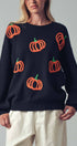 Urban Daizy Pumpkin Patch Balloon Sleeve Sweater Rust Knit Sweater - Women's (UDZ-TP-00814) – alternate view 9