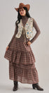 The Folklore Tapestry Vest in BEIGE MULTI - Women's Vests | Urban Daizy