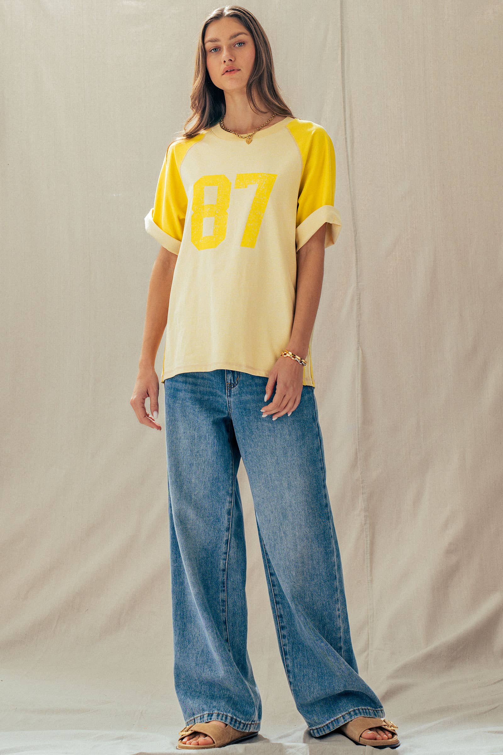 Vintage Varsity Graphic Raglan Sleeve Tee
