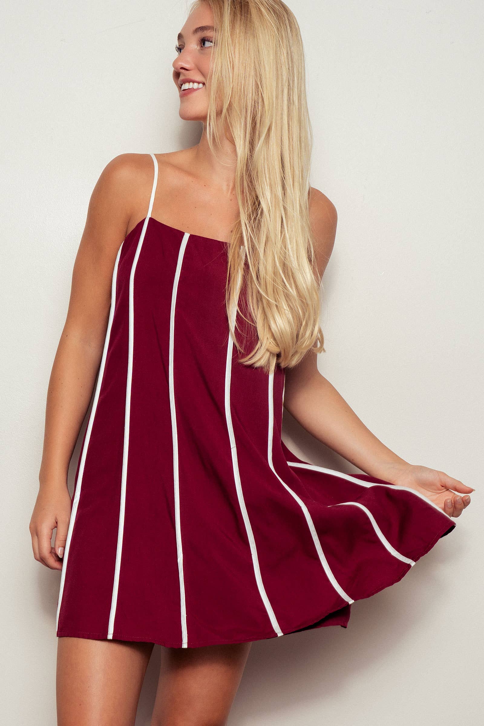 Striped A-Line Mini Dress