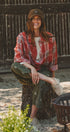 Oversized Plaid Cotton Button-Down Shirt in RUST - Women's Shirts & Blouses | Urban Daizy