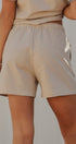 Sweet Cowgirl Boot Stitch Embroidered Shorts in LINEN - Women's Casual Shorts | Urban Daizy