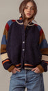 Urban Daizy Chunky Rib-Knit Faux Fur Lined Cardigan Navy Cardigan - Women's (UDZ-KN-00652)