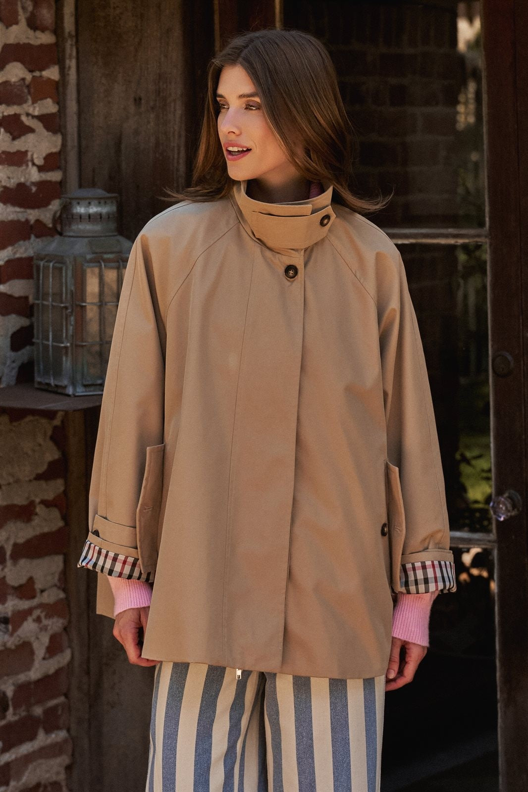 Modern Trench Jacket in KHAKI - Women's Jackets & Blazers | Urban Daizy