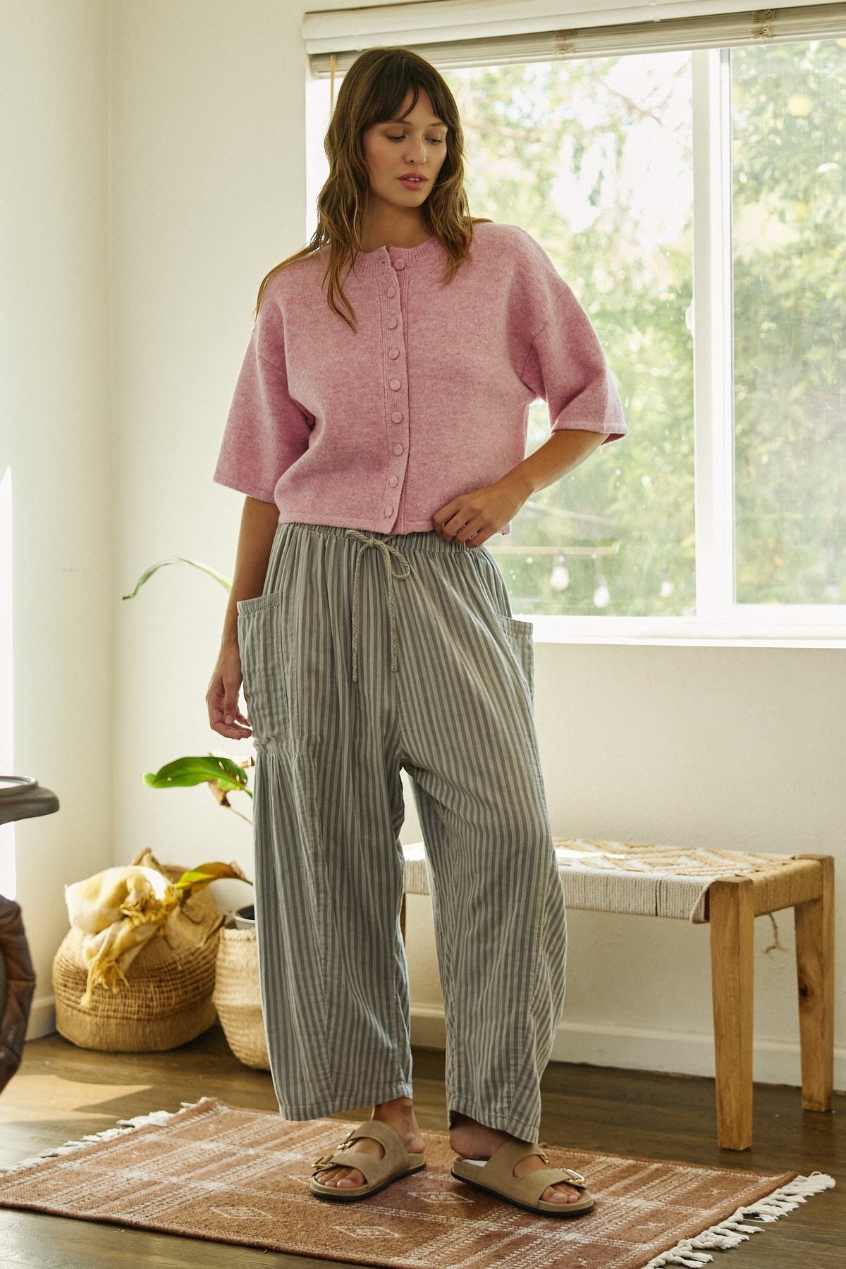 Soft Touch Elbow-Length Knit Cardigan in PINK - Women's Cardigans & Shrugs | Urban Daizy