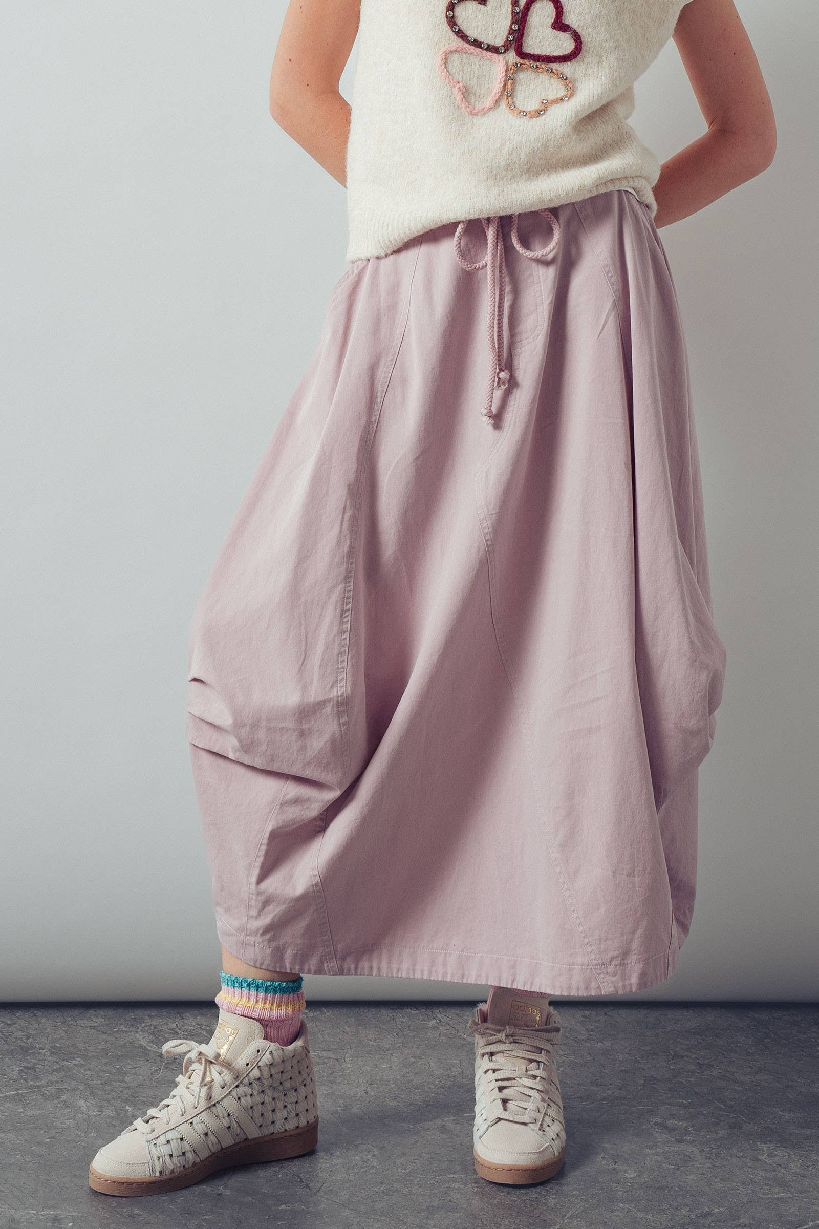 Urban Daizy Balloon Hem Drawstring Maxi Skirt Blue Skirt - Women's (UDSK0069-Blue) – alternate view 5