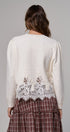 Lace Trim Knit Sweater with Floral Hem Detail in IVORY - Women's Sweaters | Urban Daizy