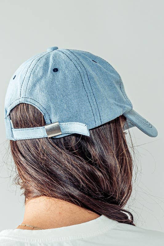 Embroidered Bow Detail Relaxed Baseball Cap