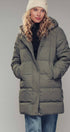 Urban Daizy Hooded Longline Channel-Quilted Puffer Coat Black Puffer Jacket - Women's (UDZ-KN-00657) – alternate view 3
