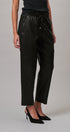 Faux Leather Drawstring Jogger Pants in BLACK - Women's Casual Pants | Urban Daizy