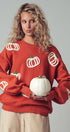 Urban Daizy Pumpkin Patch Balloon Sleeve Sweater Rust Knit Sweater - Women's (UDZ-TP-00814) – alternate view 5
