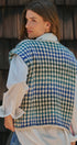 Popcorn Knit Button Front Sweater Vest Wool Blend in GREEN - Women's Sweater Vests | Urban Daizy