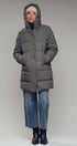 Urban Daizy Hooded Longline Channel-Quilted Puffer Coat Black Puffer Jacket - Women's (UDZ-KN-00657) – alternate view 4