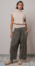 Mock Neck Sleeveless Blouson Knit Top