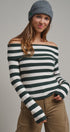 Bistro Stripe Off Shoulder Sweater
