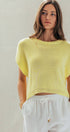 Urban Daizy Boxy Fit Viscose Knit Top Butter-Yellow Knit Top - Women's (UDSW0344-Butter-Yellow) – alternate view 2