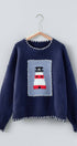 Lighthouse Knit Sweater in NAVY - Women's Sweaters | Urban Daizy