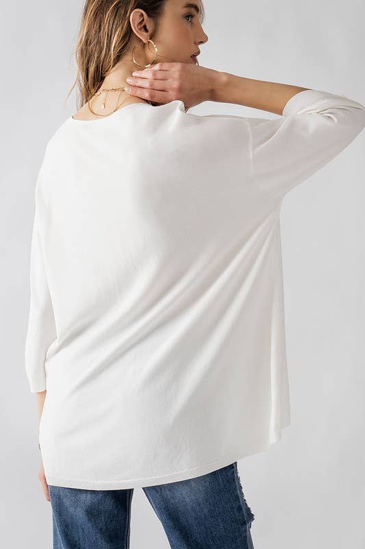 Urban Daizy Relaxed Fit V Neck Three Quarter Sleeve Tunic Top Green Tunic - Women's (UDZ-TP-00030) – alternate view 13