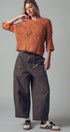 Urban Daizy Boho Relaxed Wide-Leg Cargo Pants Olive Pants - Women's (UDPT0110-Olive) ��� alternate 