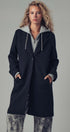 Scuba Topcoat with Detachable Hoodie in BLACK - Women's Coats | Urban Daizy