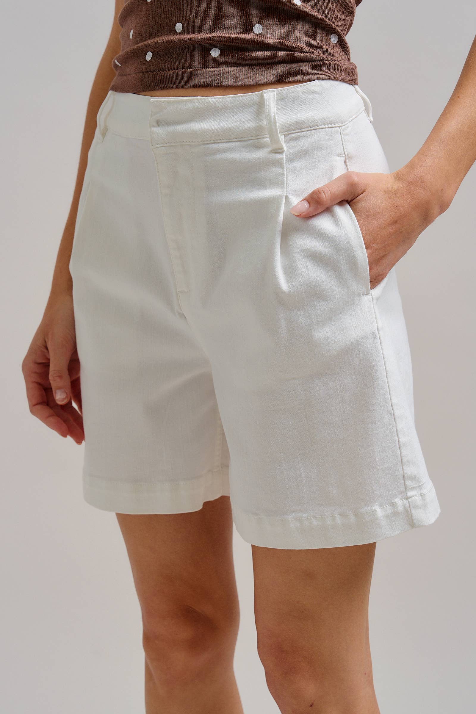 Urban Daizy Tailored Denim Bermuda Shorts INDIGO Shorts - Women's (TNPT0823-INDIGO)